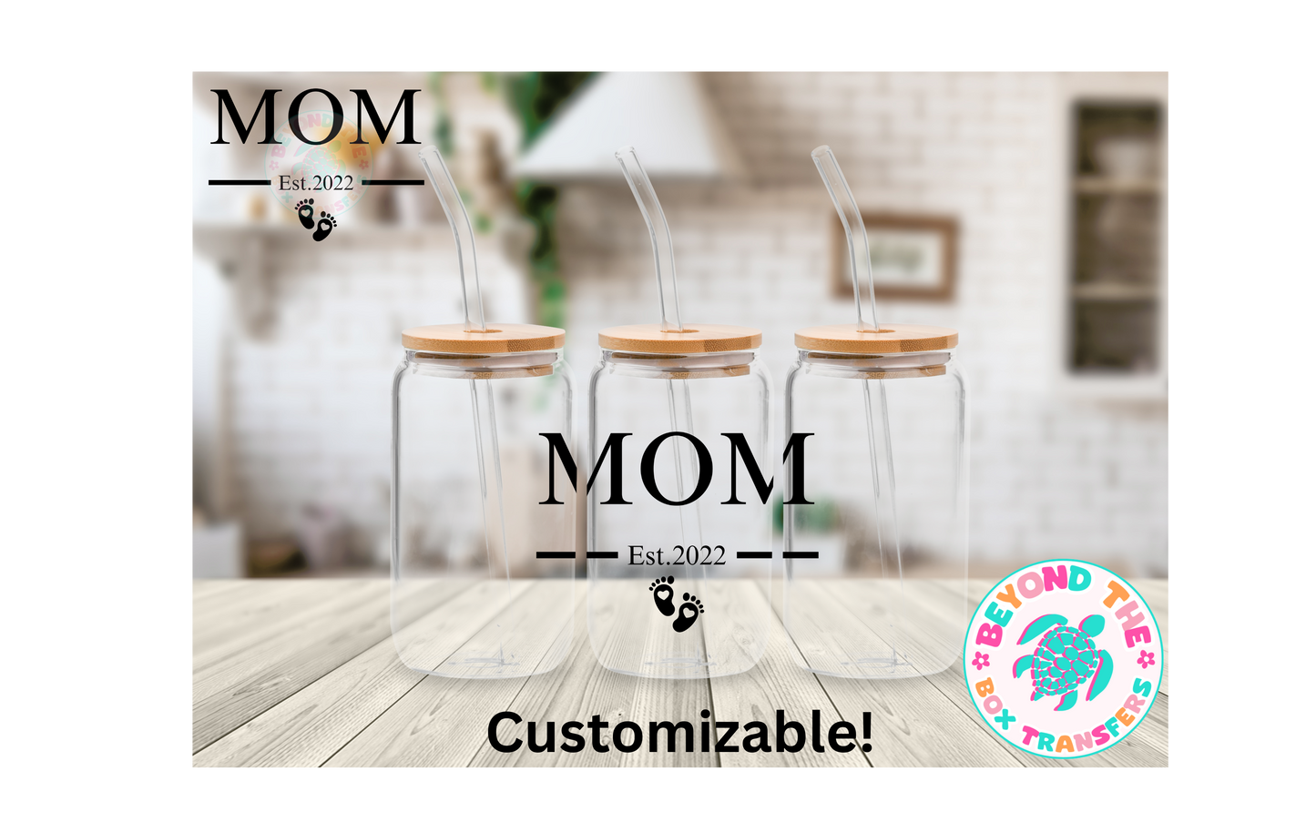 Custom Mom UVDTF Decal