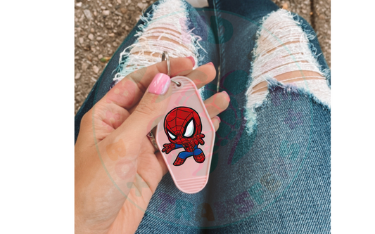 Spider UVDTF Motel Keychain Decal