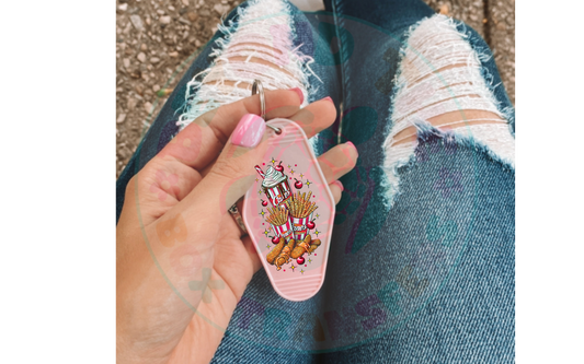 Famous Chicken UVDTF Motel Keychain Decal