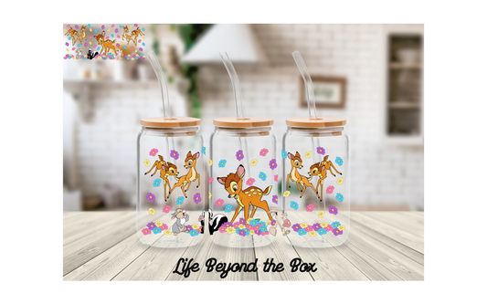Cartoon deer 16oz UVDTF wrap