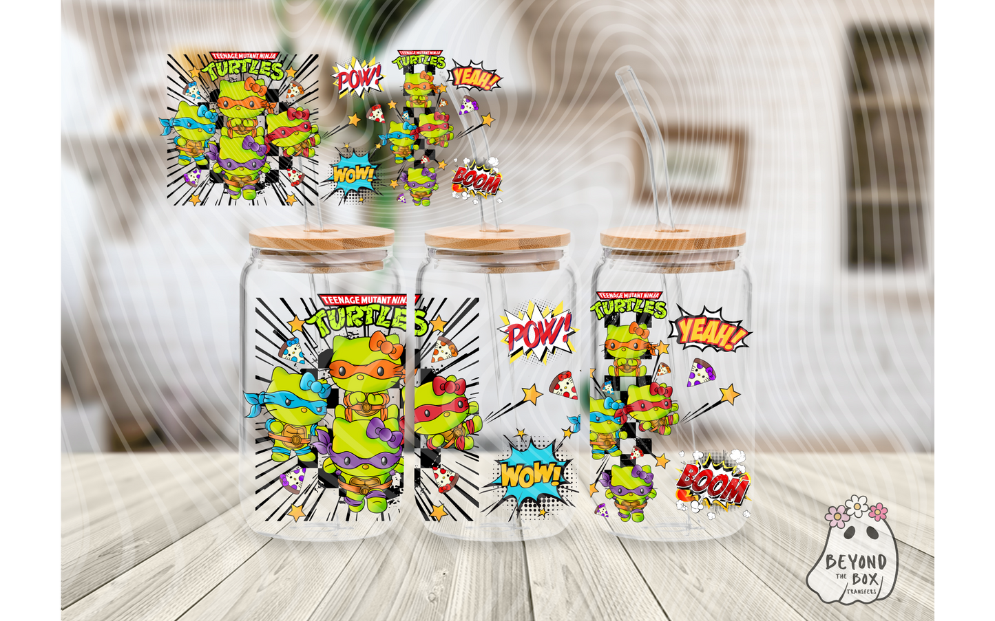 HK and TMNT 16oz UVDTF wrap