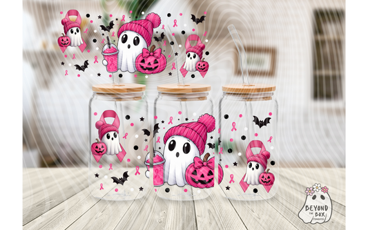 Breast Cancer ghost 16oz UVDTF wrap