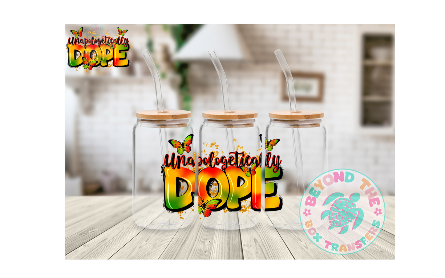 Unapologetically Dope wrap 16oz UV DTF Wrap/ Decal