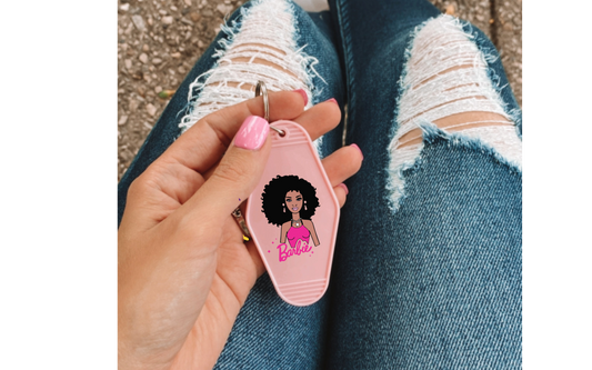 African Doll UVDTF Motel Keychain Decal